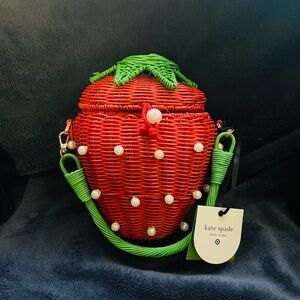 kate spade new york Red and Green Strawberry Bag